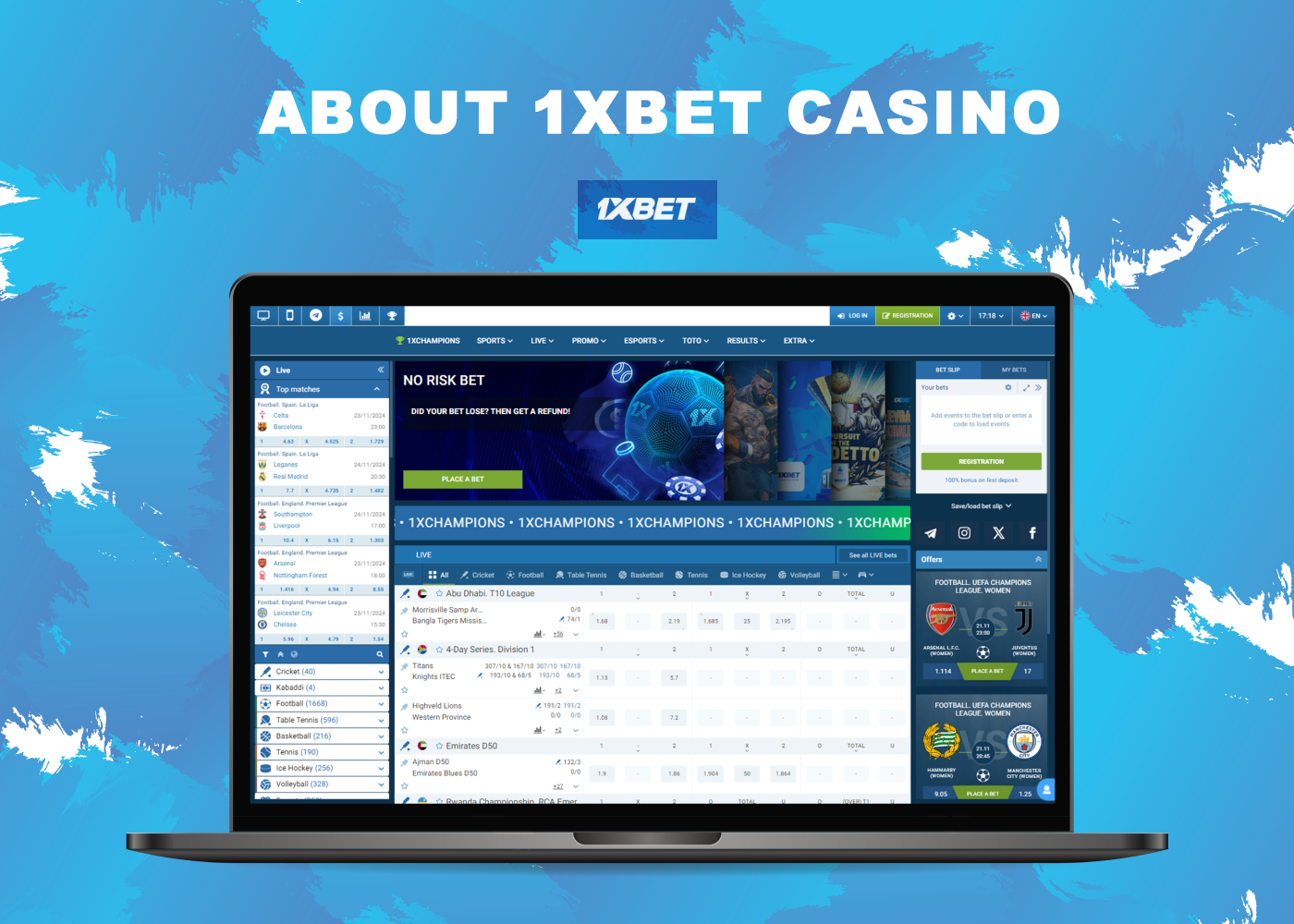 Main information about 1xBet casino in India