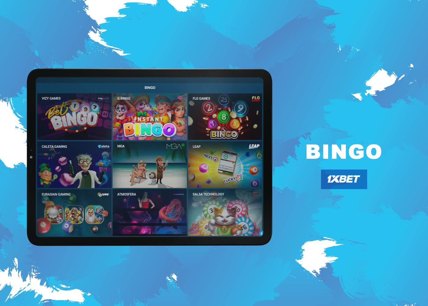 The Bingo section of 1xBet casino features games from renowned software providers